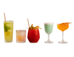 Cocktails from the bar menu